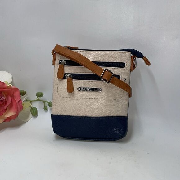 Stone Mountain Three Toned Leather Crossbody Small - Picture 2 of 6